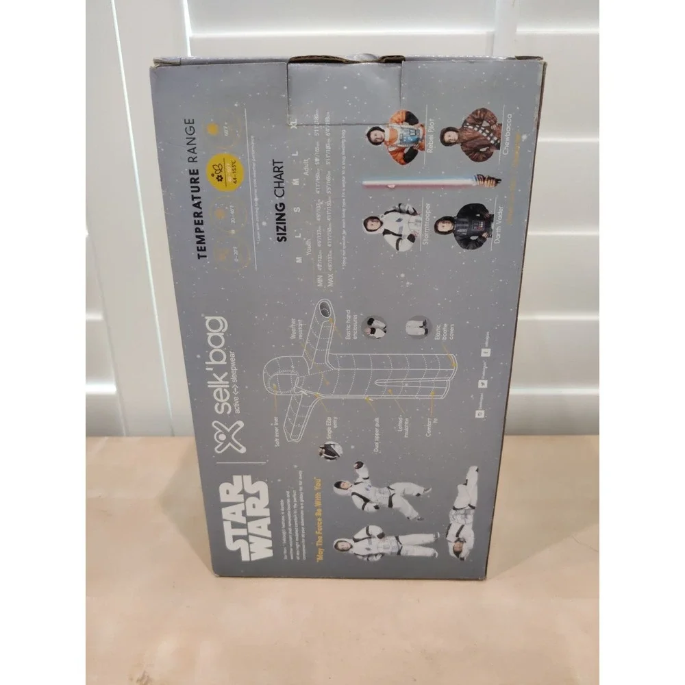 Selk'bag - Star Wars Kids‎ Stormtrooper Sleeping Bag Size L Box & Bag HTF NEW